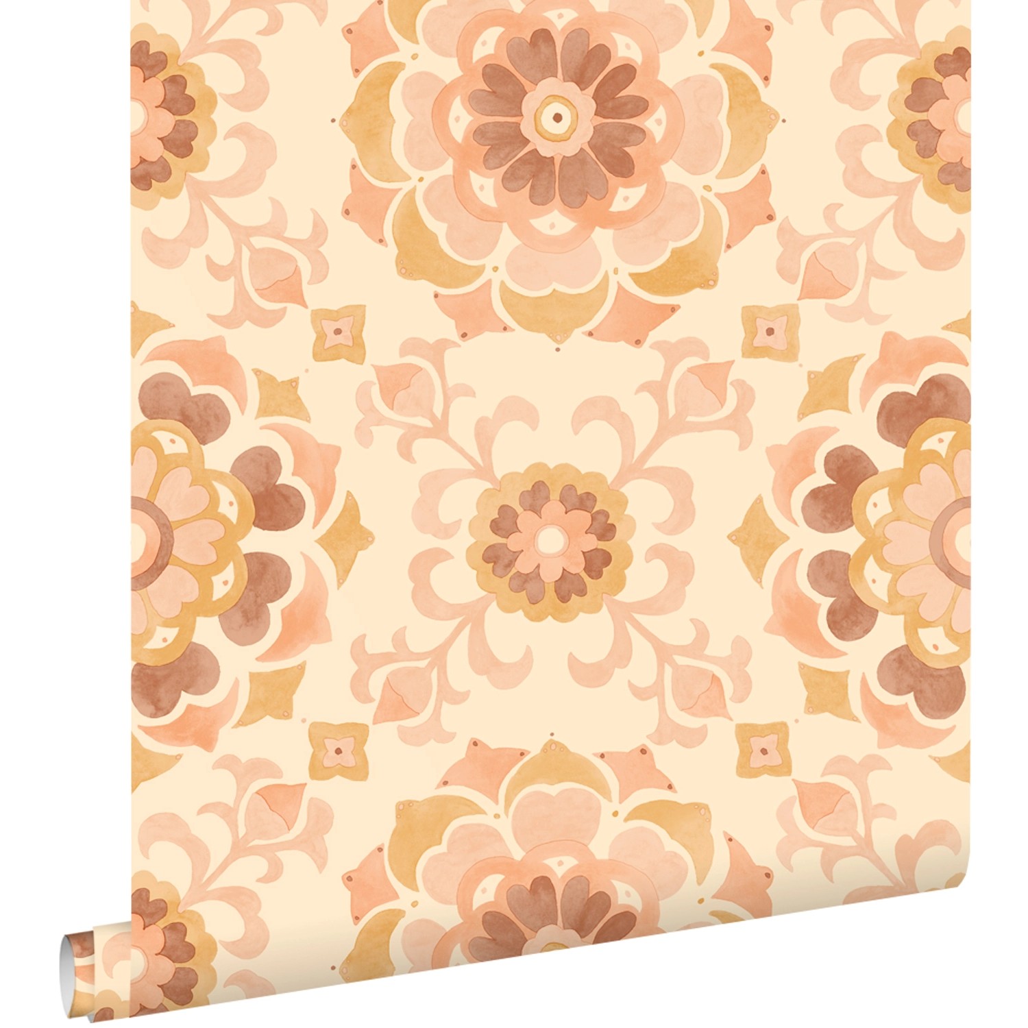 ESTAhome Tapete Fliesenmuster Beige und Hellrosa 50 x 900 cm günstig online kaufen