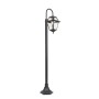 Schwarze QAZQA Außenlaterne Berta, 135 cm hoch, für Garten und Terrasse.