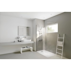 Ideal Standard Duschsystem Ceratherm T100 Chrom im modernen Badezimmer.