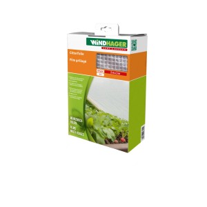 Windhager Gitterfolie, 200x300cm, weiße Abdeckfolie verstärkt, vielseitig einsetzbar.