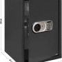 KARAT Tresor Safemaxx mit elektronischem Schloss, anthrazit, 50x35x31 cm, Tür geöffnet.