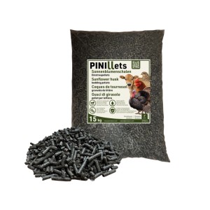 PINI Sonnenblumenschalen Pellets Einstreupellets 300 kg Palette Einstreu