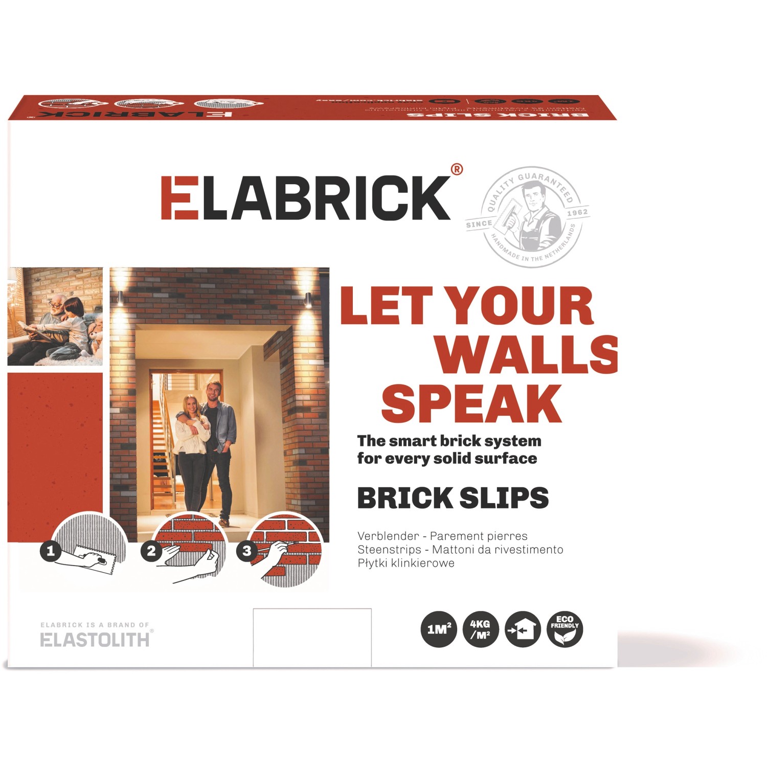 Elabrick Verblender Colorado, 5x21 cm, Paket mit ca. 1 m² Verblender-Riemchen.