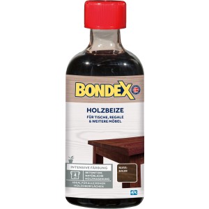 Flasche Bondex Holzbeize Nussbaum 250ml für Möbel und Innentüren.