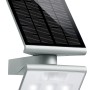 Steinel LED-Solar-Außenwandleuchte X Solar L-S Silber mit Bewegungsmelder.