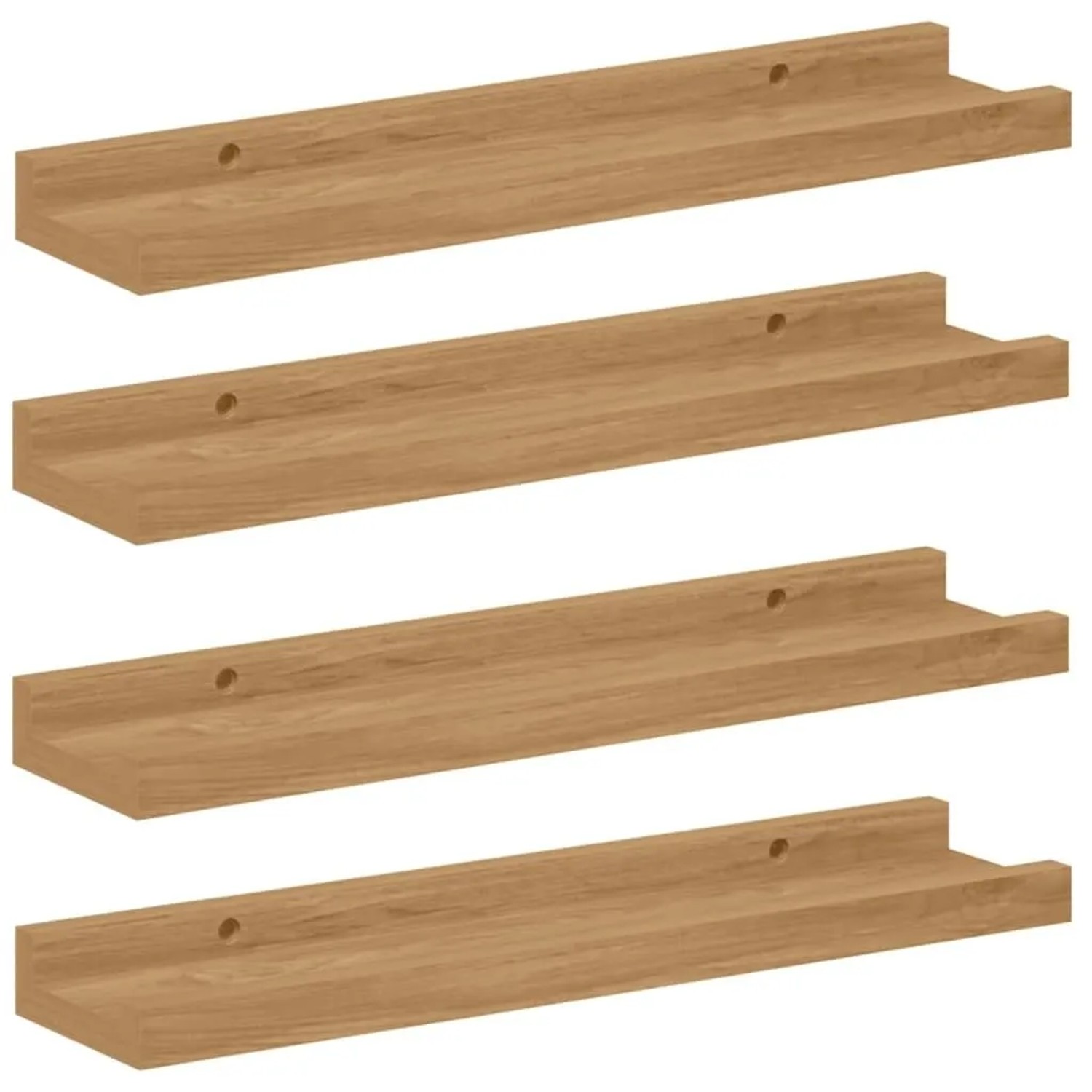 vidaXL Wandregal mit Regal 4 Stk Braun 40 x 9 x 3 cm Holzwerkstoff 42020016
