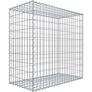 Gabiona Gabionenkorb, 100x100x50 cm, Maschenweite 5x10 cm, Drahtkorb für Einfassungen und Mauersysteme.