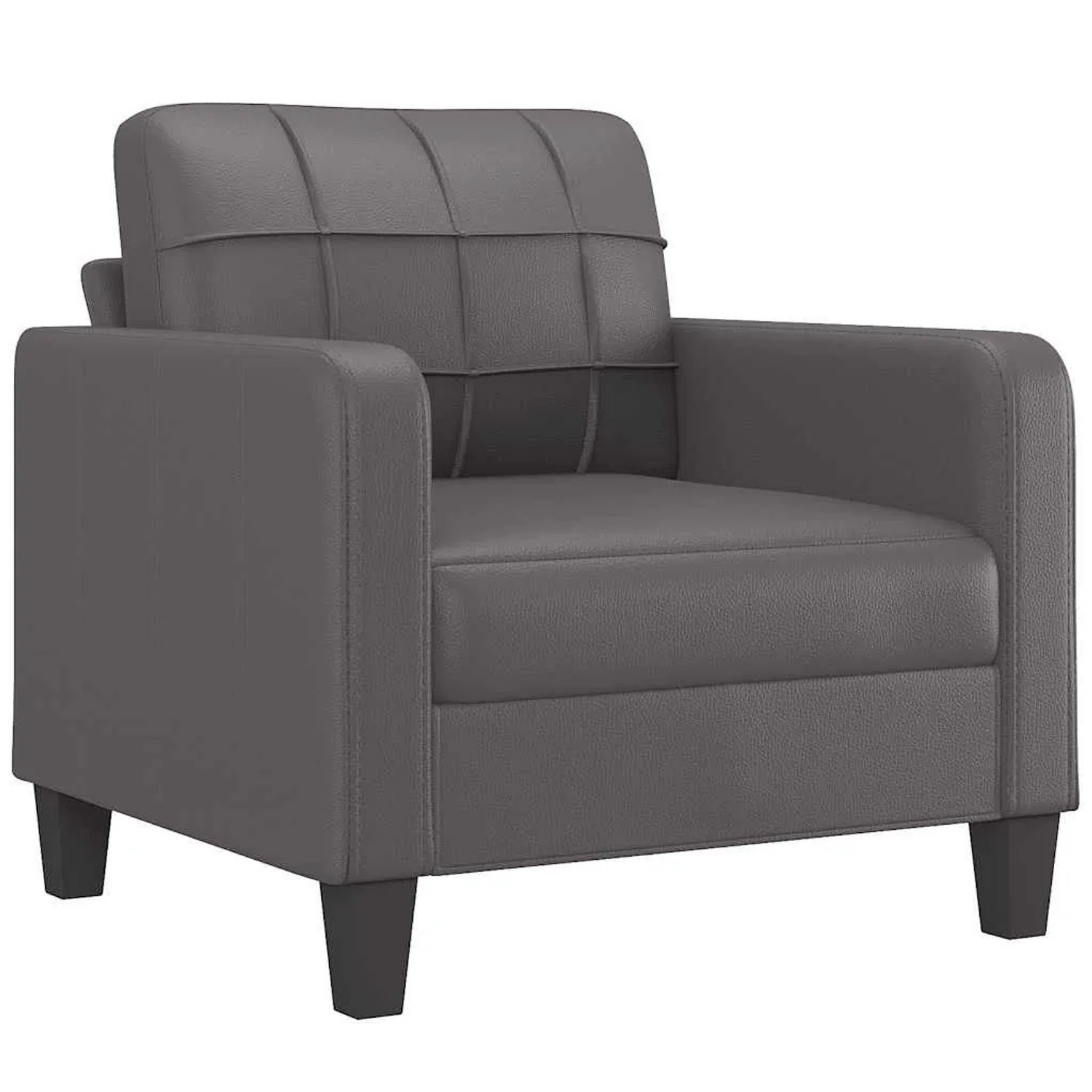 vidaXL Sessel Grau 60 cm Kunstleder 359109