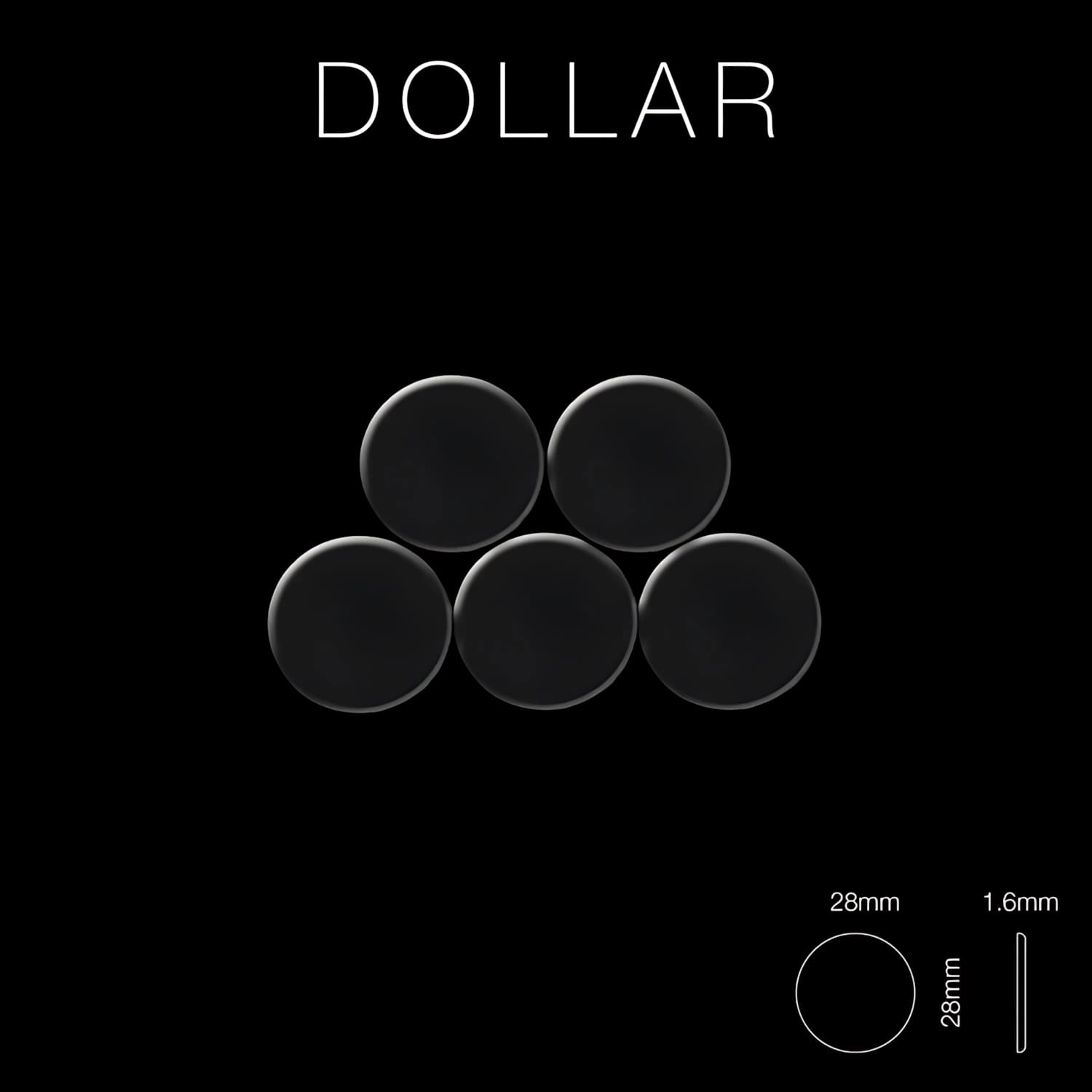 Hochglanz Mosaikfliese Titan Dunkelgrau, runde Metallfliesen für Bad & Küche