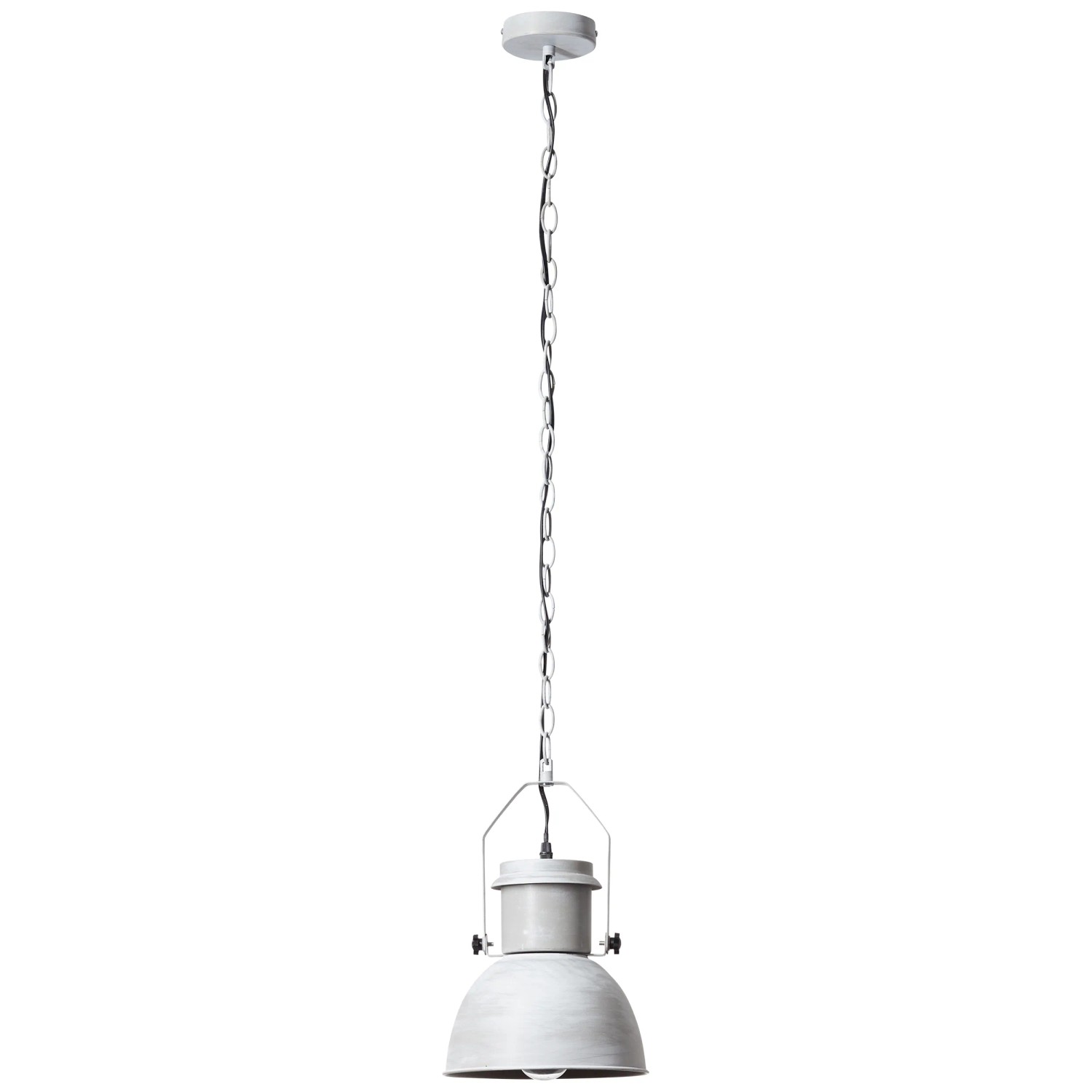 Betongraue Brilliant Pendelleuchte Salford aus Metall, Hängeleuchte mit Kette.