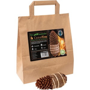 ConeFire Premium Anzünder 10er Tüte. Natürlicher Grillanzünder aus Zapfen, umweltfreundlich und effektiv.