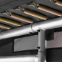 Detailansicht: Federn und Rahmen des schwarzen Salta Premium Ground Trampolins 305x214 cm.