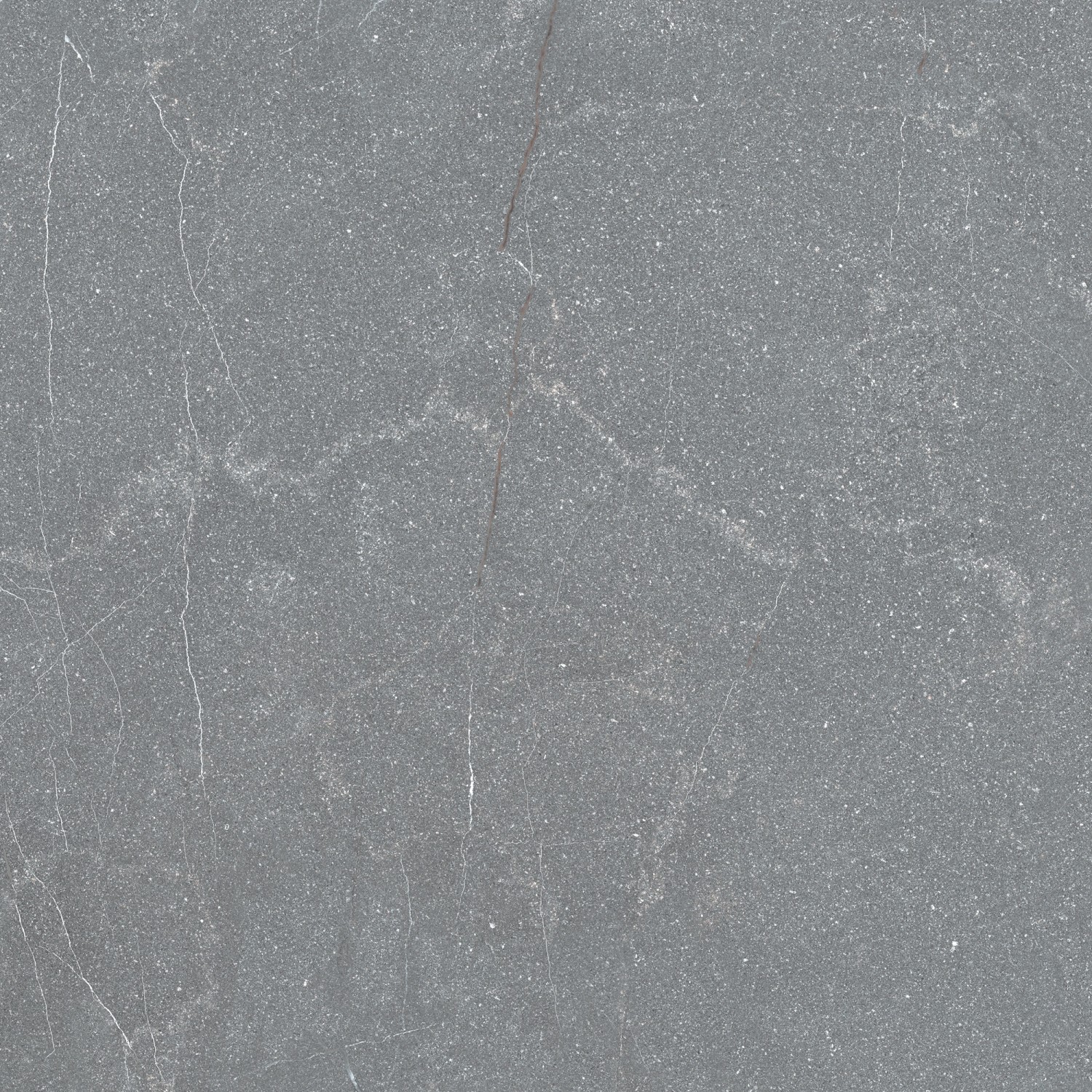 Feinsteinzeug Bodenfliese, anthrazit, matt, 60x60 cm. Moderne Steinoptik für Innen- und Außenbereich.