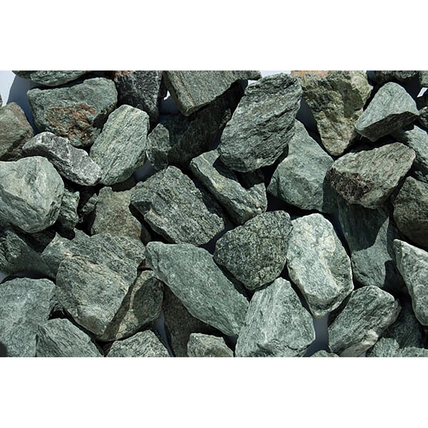 Scherf Grünschieferbruch Glitzer-Grün 25 mm - 50 mm 25 kg PE-Sack