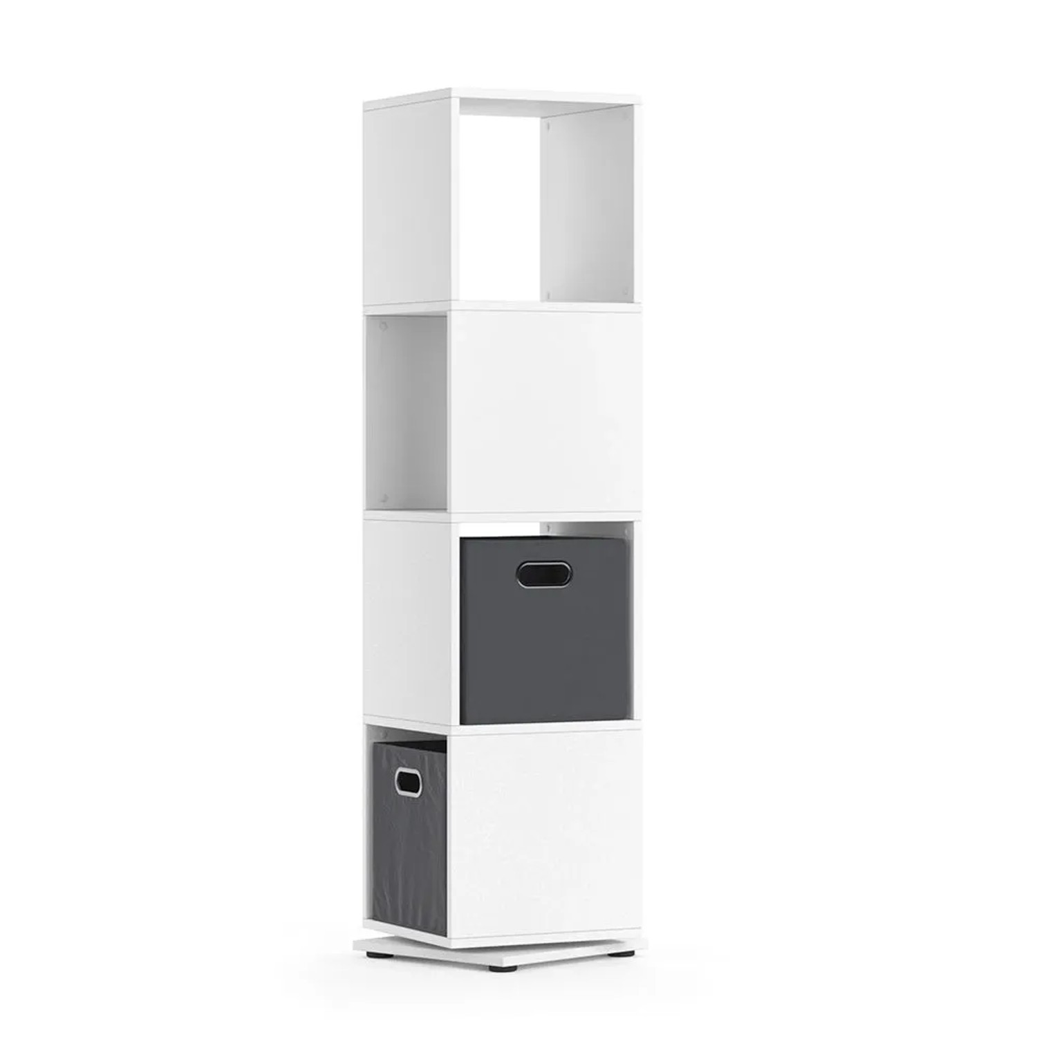 Vicco Drehregal Weiß 35 x 144 mit 2 Faltboxen Art Nr 37017