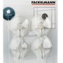 Fackelmann Saughaken, 4er Set. Transparente Handtuchhalter zur einfachen Montage.