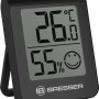 BRESSER Thermo- und Hygrometer 3er-Set, schwarz, zeigt Temperatur und Luftfeuchtigkeit an.