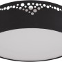 Globo Deckenleuchte Ingeborg, 2-flammig, weiß/schwarz, mit Dekorstanzungen. Ø 35cm.