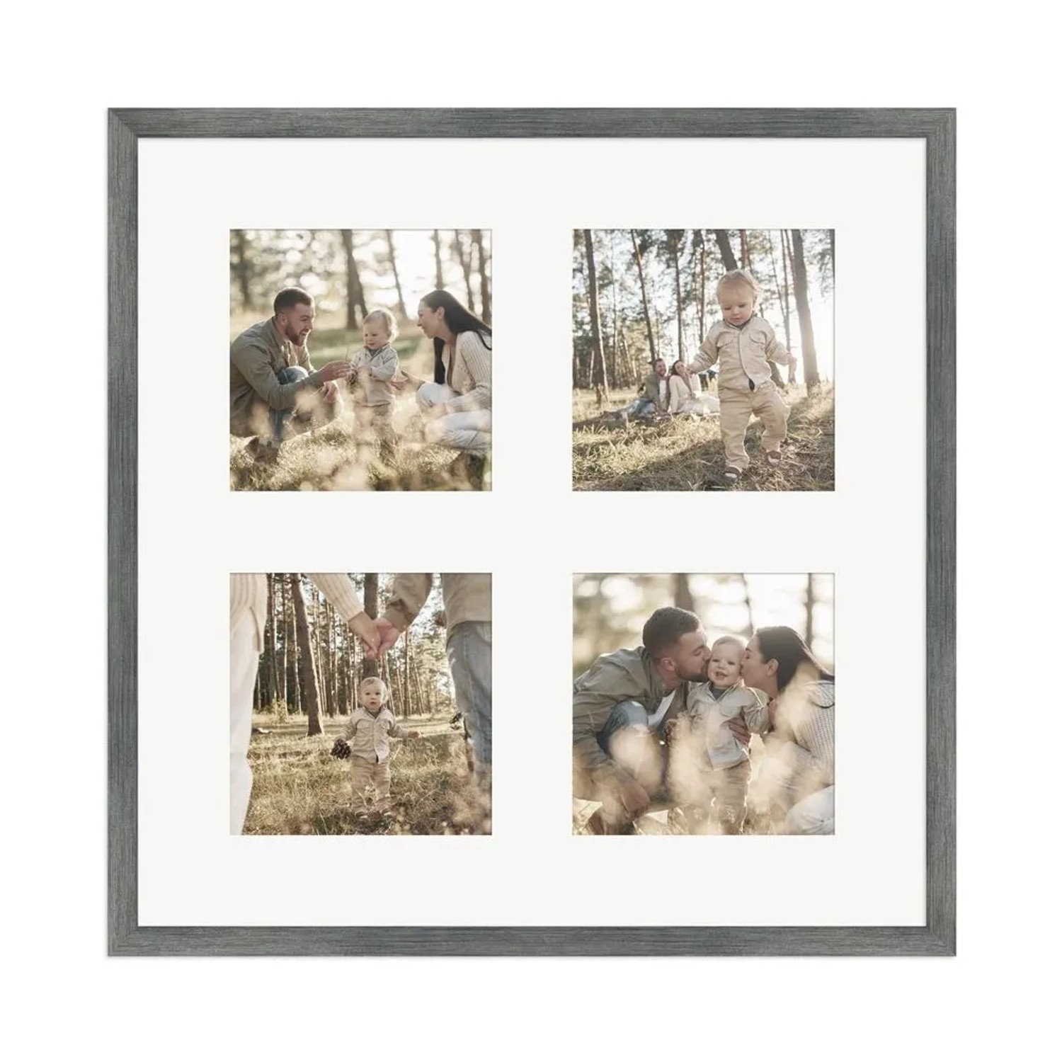 WANDStyle Galerierahmen G950 in Metall 40 x 40 cm für 4 Bilder im Format 13 x 13 cm