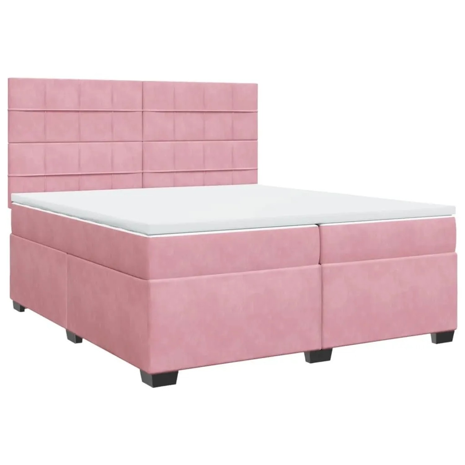 vidaXL Boxspringbett mit Matratze Rosa 200x200 cm Samt 3293307 günstig online kaufen