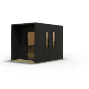 Chillroi 73mm Saunahaus Lejana Inklusive Saunaofen mit Eingebauter Steuerung 9kW Naturbelassen