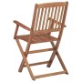 Klappbarer Gartenstuhl aus massivem, geöltem Akazienholz. Rückenlehne und Sitzfläche mit Latten. Ideal für Garten & Terrasse.