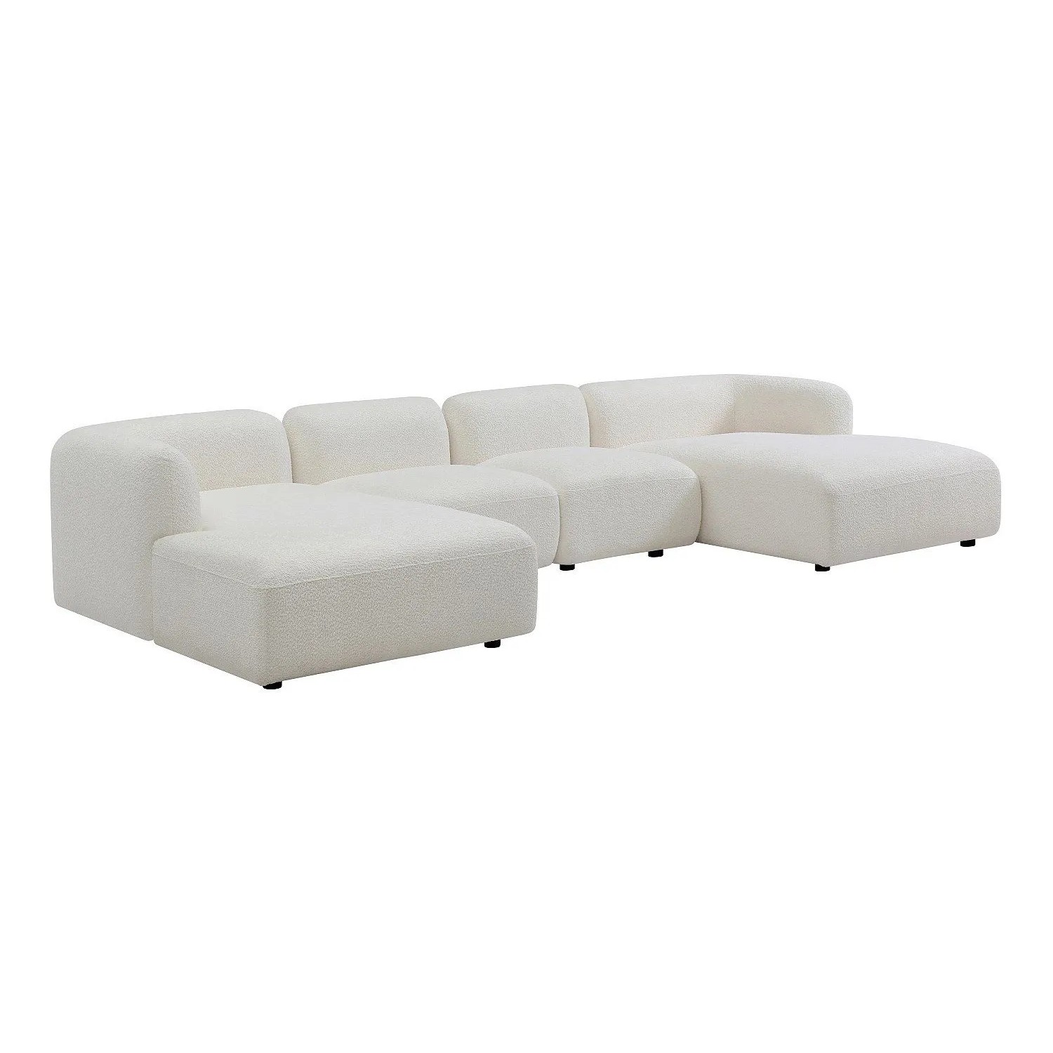 Vente-unique Modulierbares Sofa Danepi Gebrochenes Weiß 386 cm
