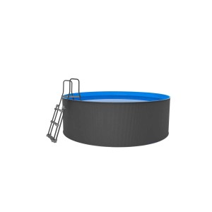 Swim&Fun Santorini Aufstellpool, Ø 350 cm, mit Leiter. Ideal als Familienpool für den Garten.