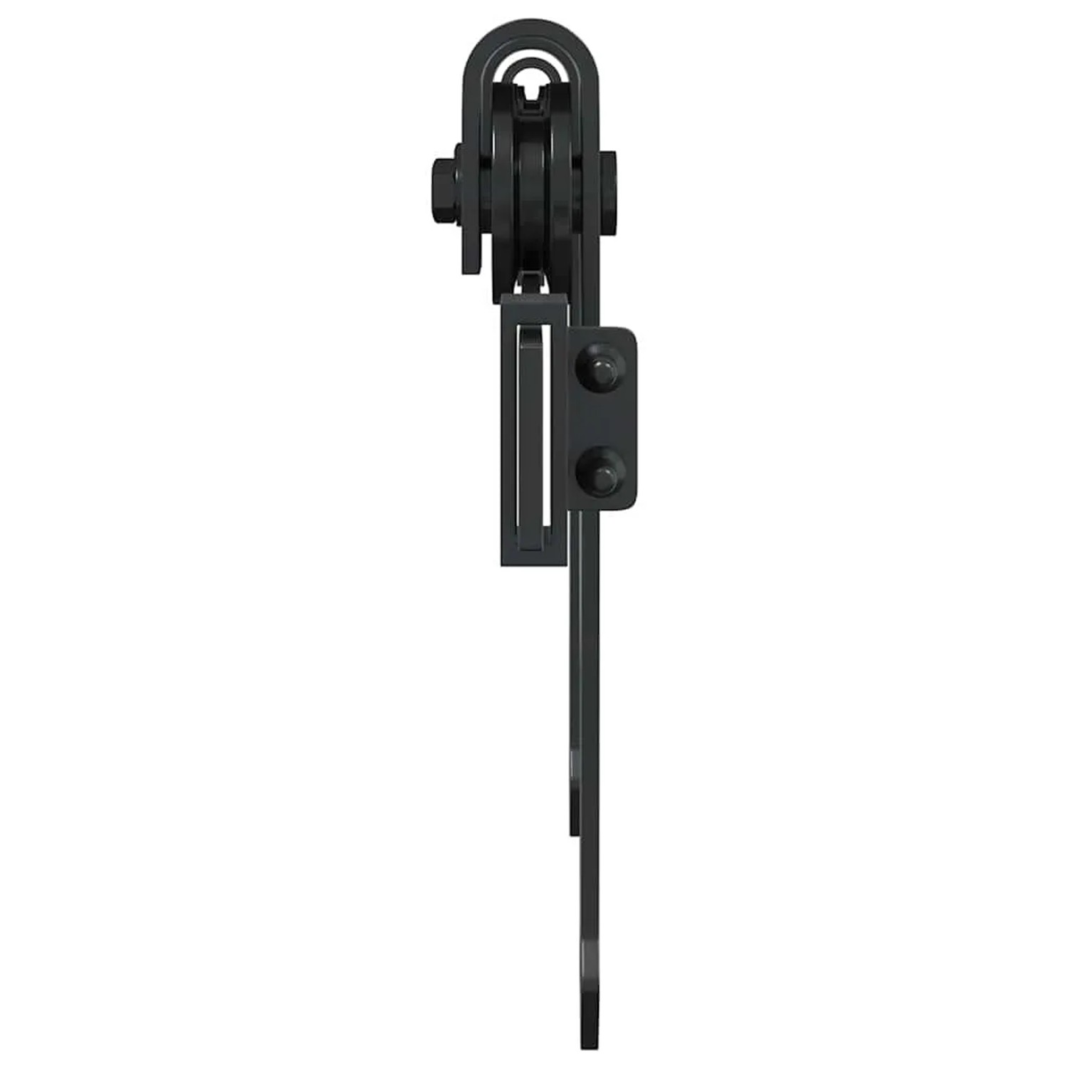 Schiebetürbeschlag Set, 200 cm, Karbonstahl, schwarz. Für Schranktüren.