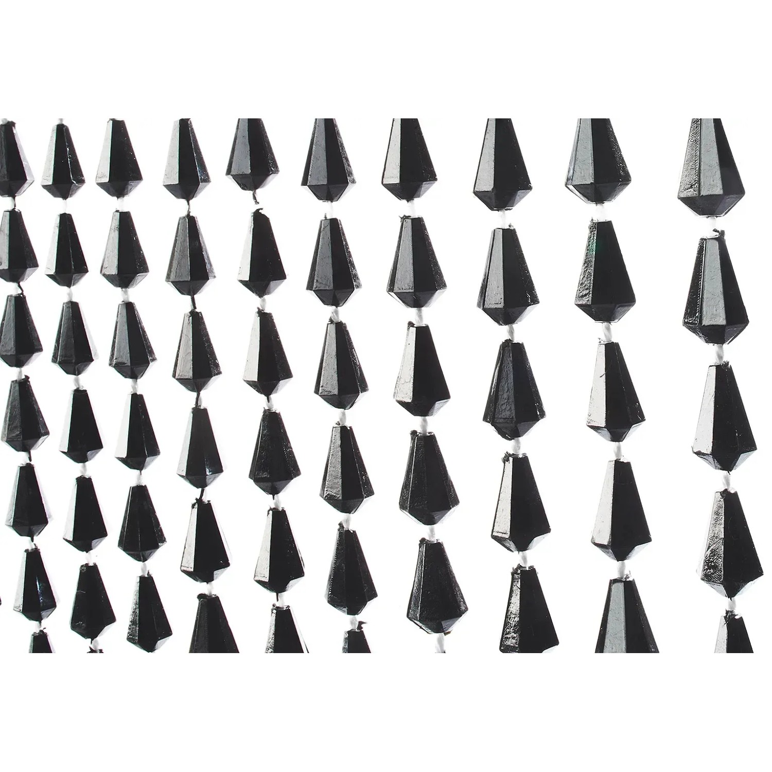 Kobolo Türvorhang NERO mit schwarzen Perlen, 90x200 cm, als Deko und Insektenschutz.