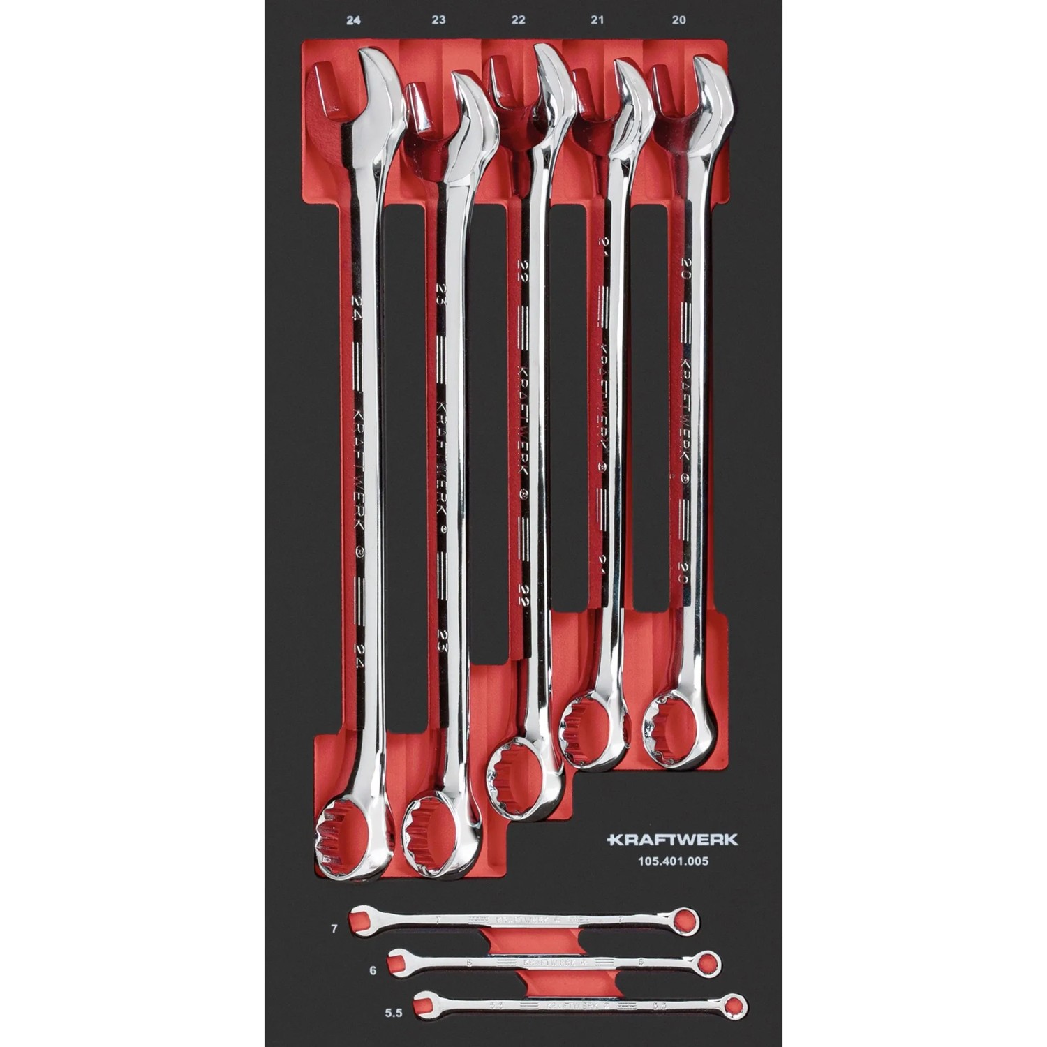 Kraftwerk Ringmaulschlüssel-Satz 20 x 40 8-teilig