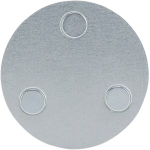 Smartwares Magnetbefestigung für Rauchmelder, runde Platte mit drei Magneten.