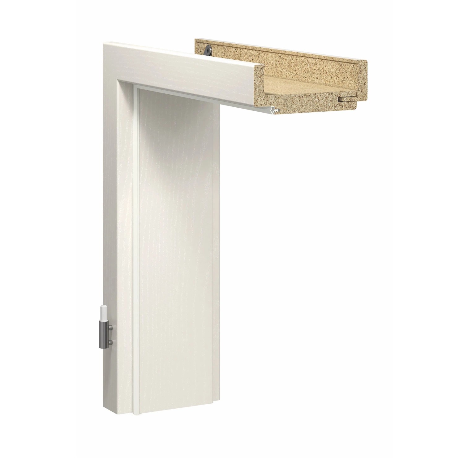 Türzarge Dekor Esche Weiß (GA25) 98,5 x 198,5 x 27 cm DIN R