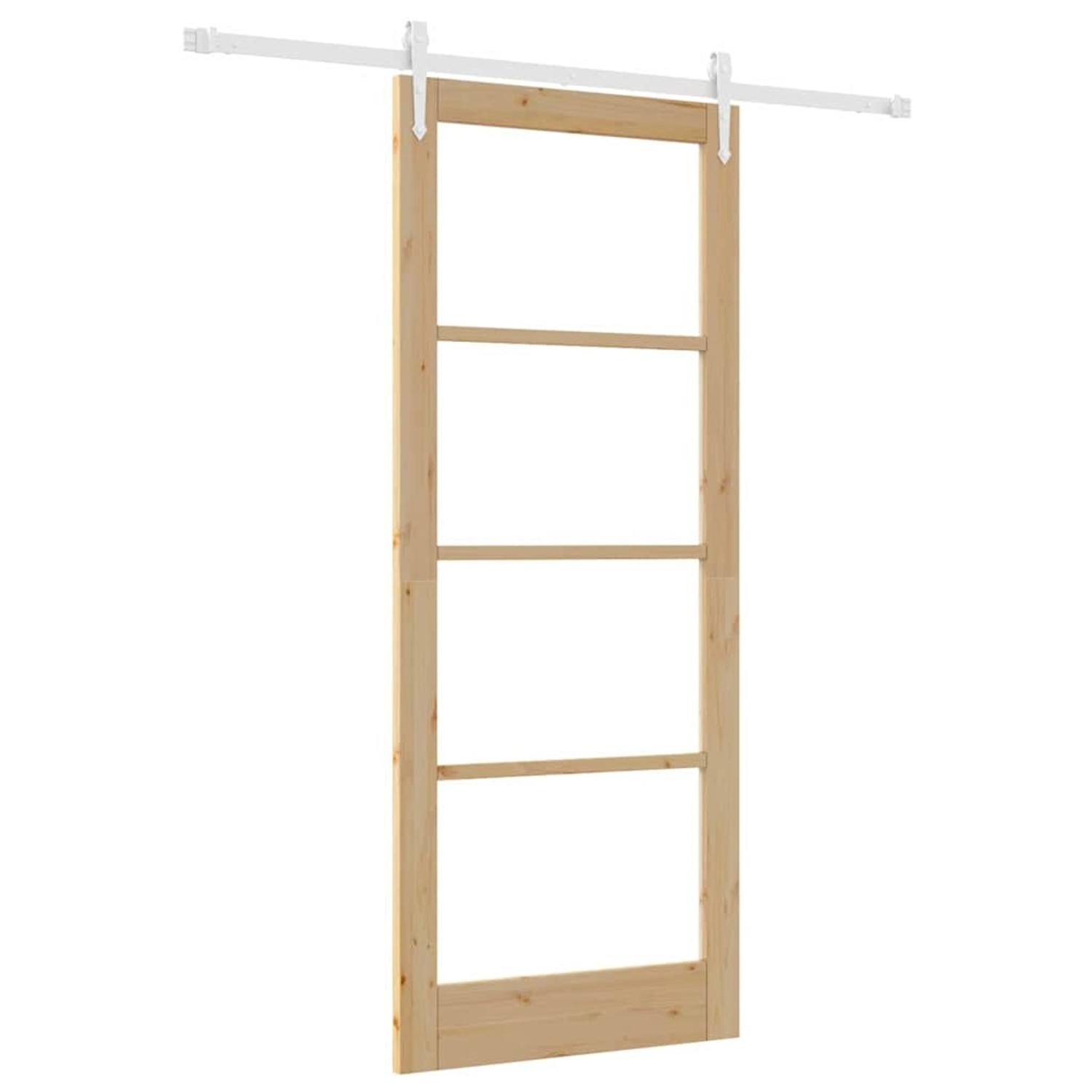 vidaXL Schiebetür Braun 86 x 211 cm Holz und Metall 3332369 günstig online kaufen