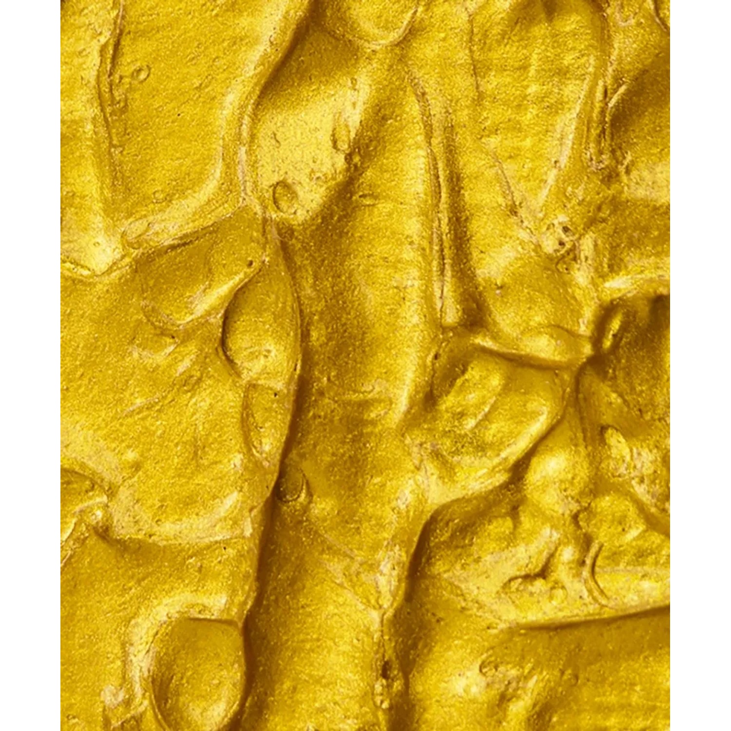 Nahaufnahme der goldenen Lukas Strukturpaste. Modelliermasse für metallische Effekte.