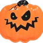 Halloween Teller Kürbis Design aus Dolomit, orange, 17 cm. Deko für Halloween und andere Anlässe.