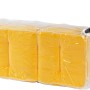 Wenko Vakuumbeutel Jumbo Cube XXL mit gelben Textilien, platzsparende Aufbewahrung.