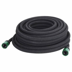 vidaXL Tropfschlauch Schwarz 25 m Gummi 155870