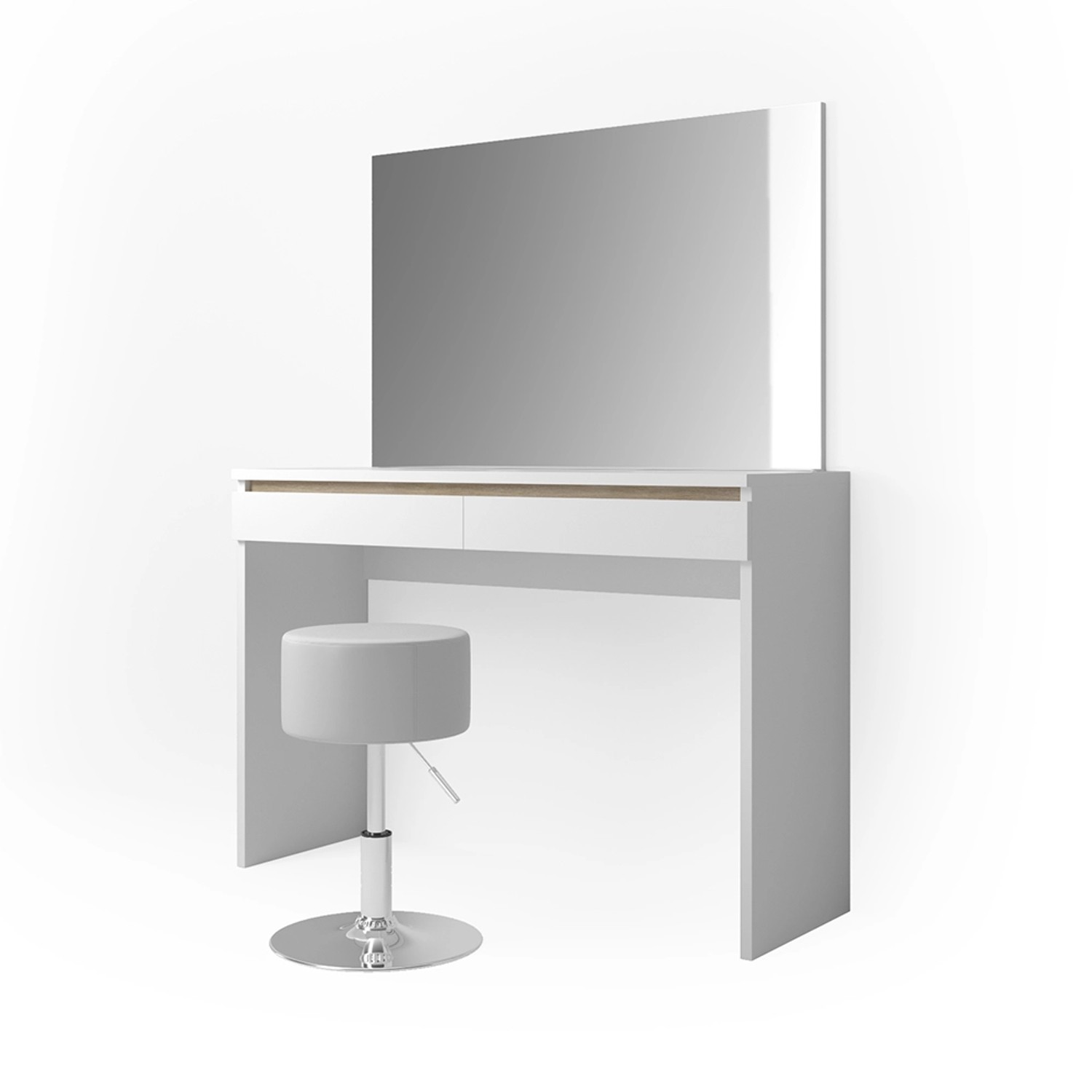 Vicco Schminktisch Emma Weiß 120 cm mit Hocker