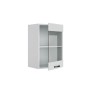 Weißer Vicco Küchenglasschrank R-Line, 40 cm breit, im Landhausstil mit Glastür und Schublade.