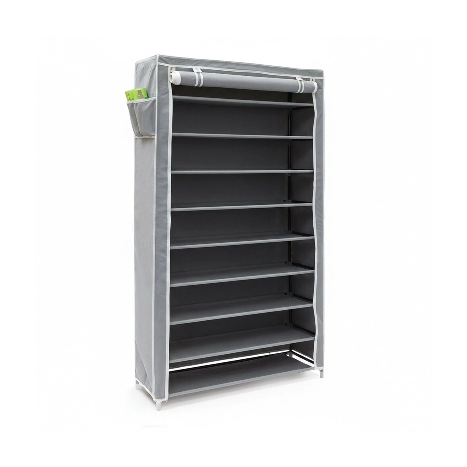 Relaxdays Schuhschrank Valentin Stahlrohr Vlies Anthrazit Staubsicher 161 cm x 88 cm x 30 cm 3 kg