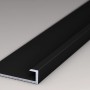 Schwarzes Kronoflooring C-Profil aus Aluminium, 265 cm, für Rock the Wall Wandpaneele.