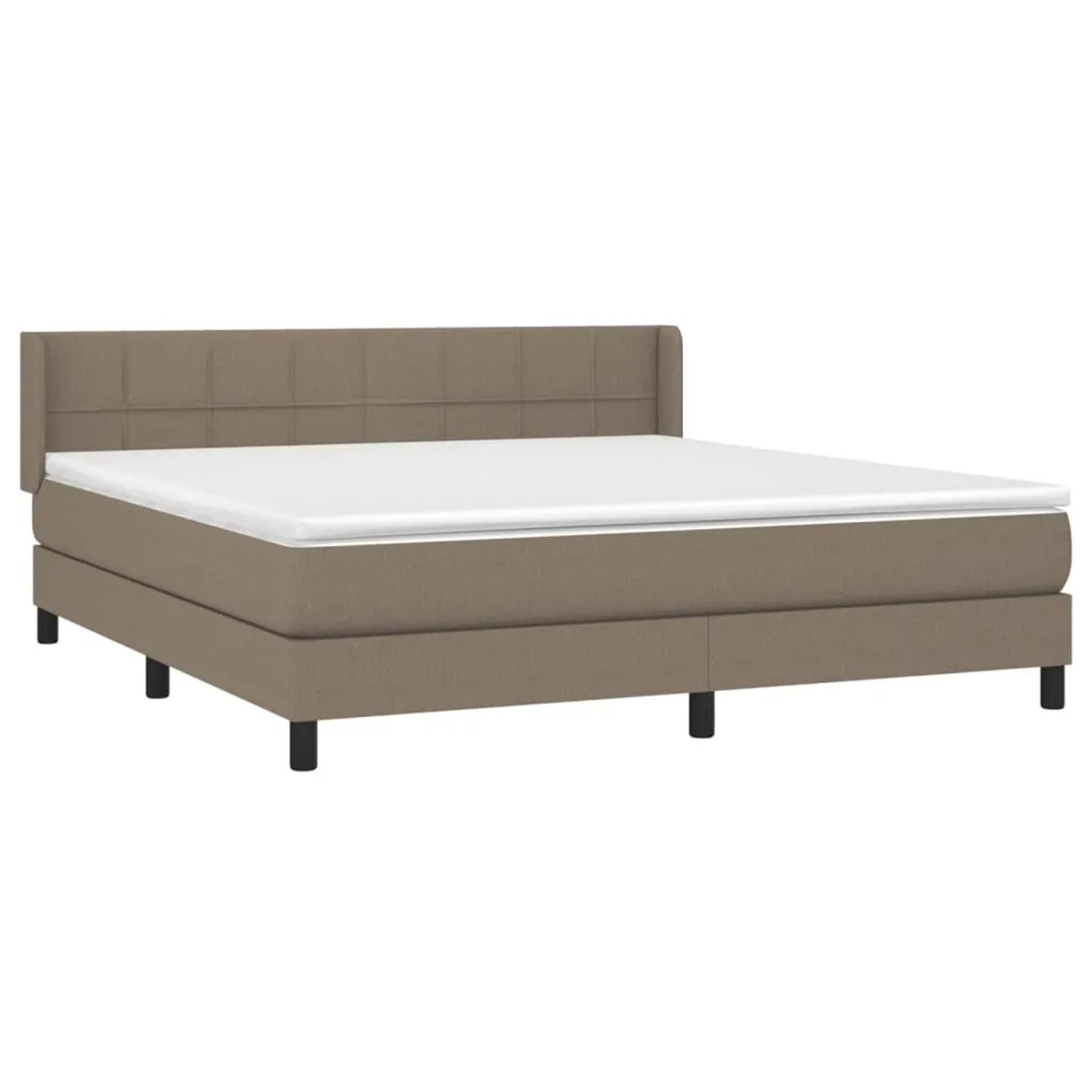 vidaXL Boxspringbett mit Matratze Taupe 160x200 cm Stoff 3129725 günstig online kaufen
