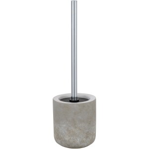 Schöner Wohnen WC-Garnitur Londa, Keramik grau mit Edelstahl-Stiel