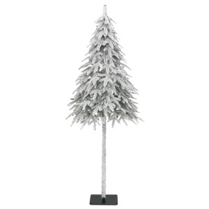 Beschneiter, künstlicher Weihnachtsbaum, 150 cm hoch, mit Metallständer für den Innenbereich.