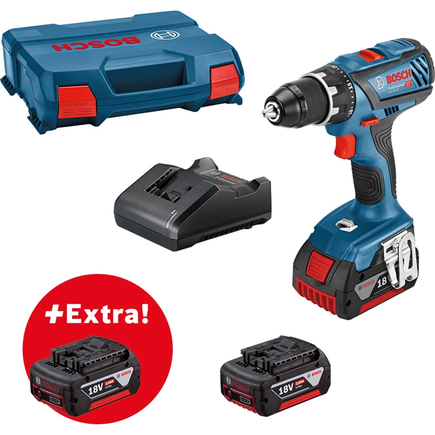 Bosch Professional Akku-Bohrschrauber GSR 18V-28 mit 2x 3.0Ah & GAL in L-Ca günstig online kaufen