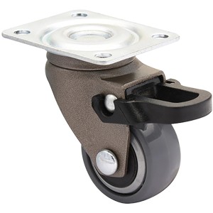 Wagner Möbel-Lenkrolle 3C anthrazit, Ø25mm mit Feststeller, Tragkraft 12kg. Rolle für Möbel.
