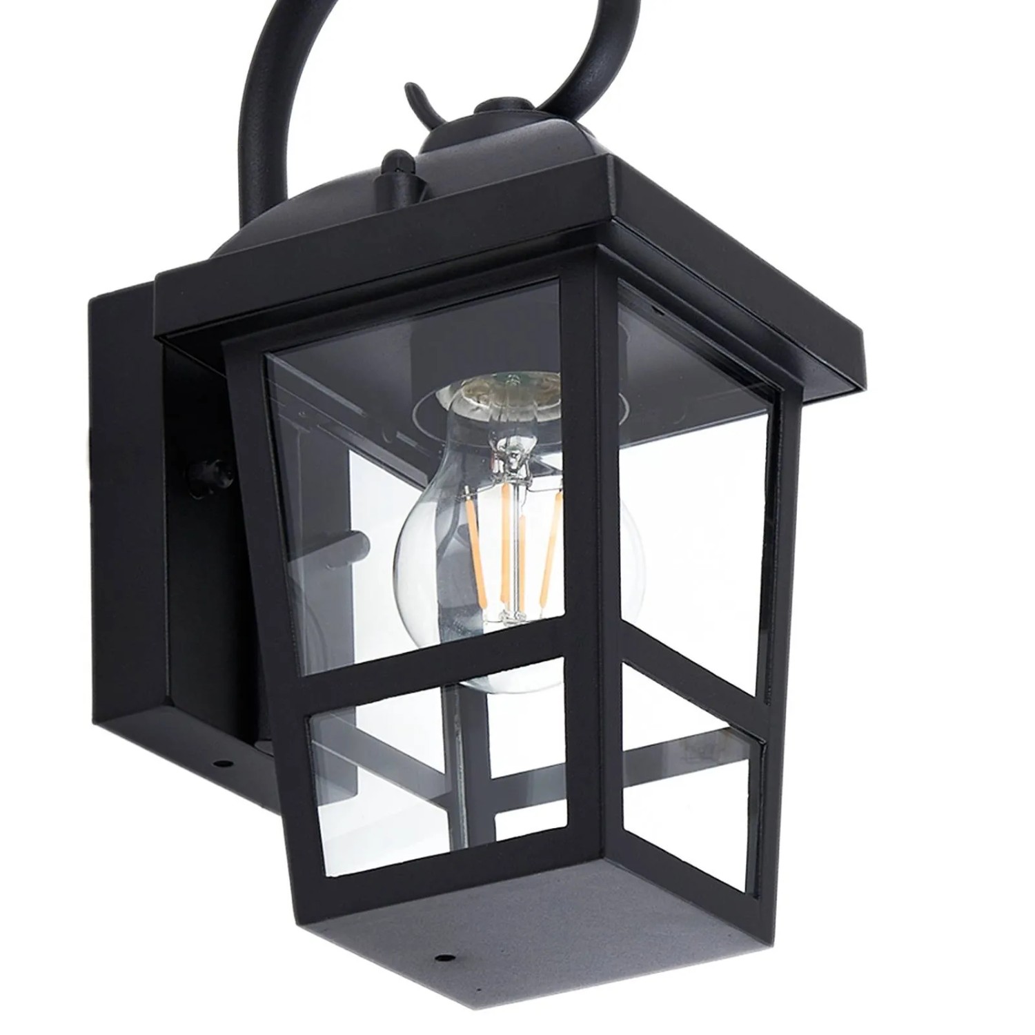 Lindby Wandleuchte Außen Laterne Eloane 10025926 Spritzwassergeschützt Modern in Schwarz aus Edelstahl 1-flammig E27_5