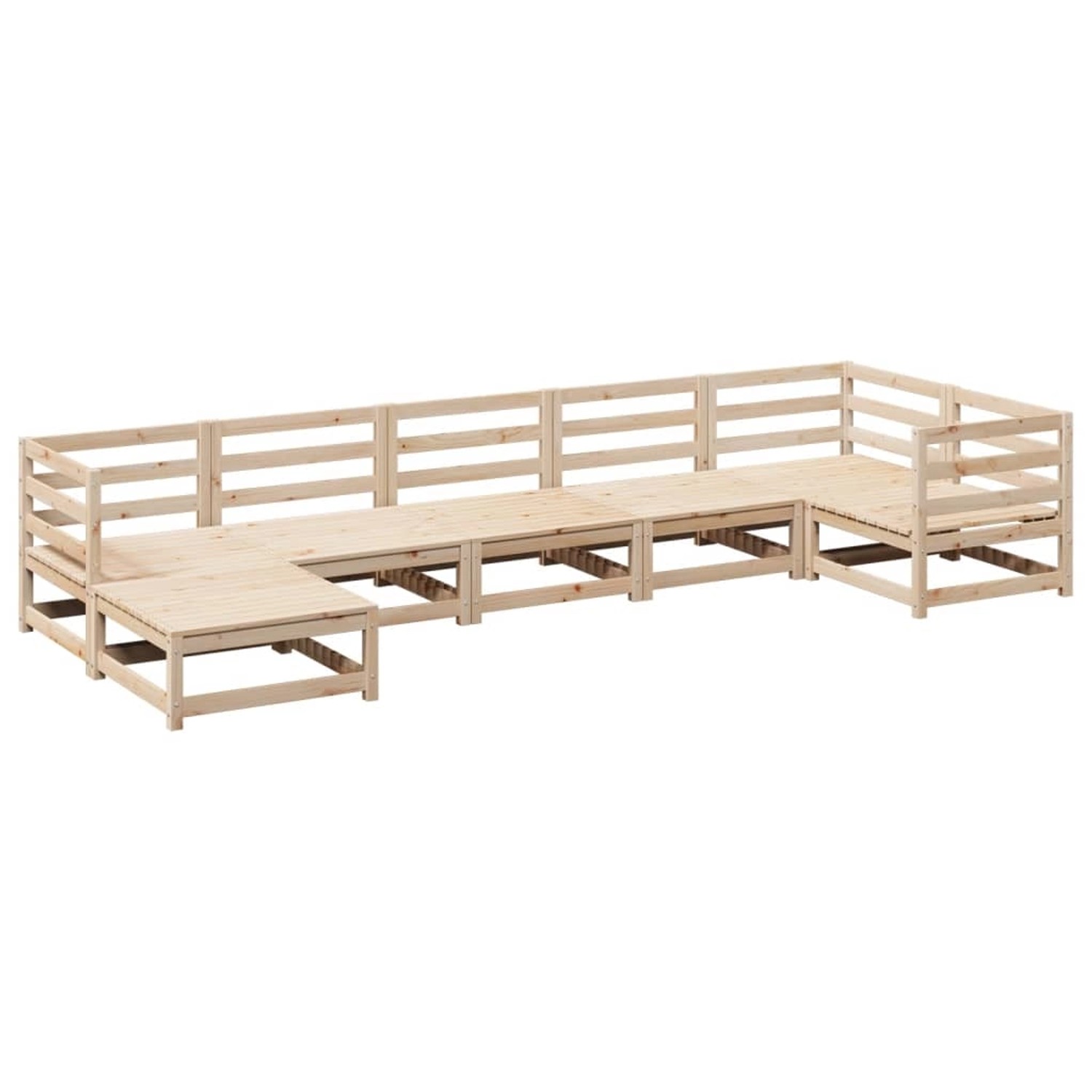vidaXL 7-Tlg Garten-Sofagarnitur Massivholz Kiefer 3299541 günstig online kaufen