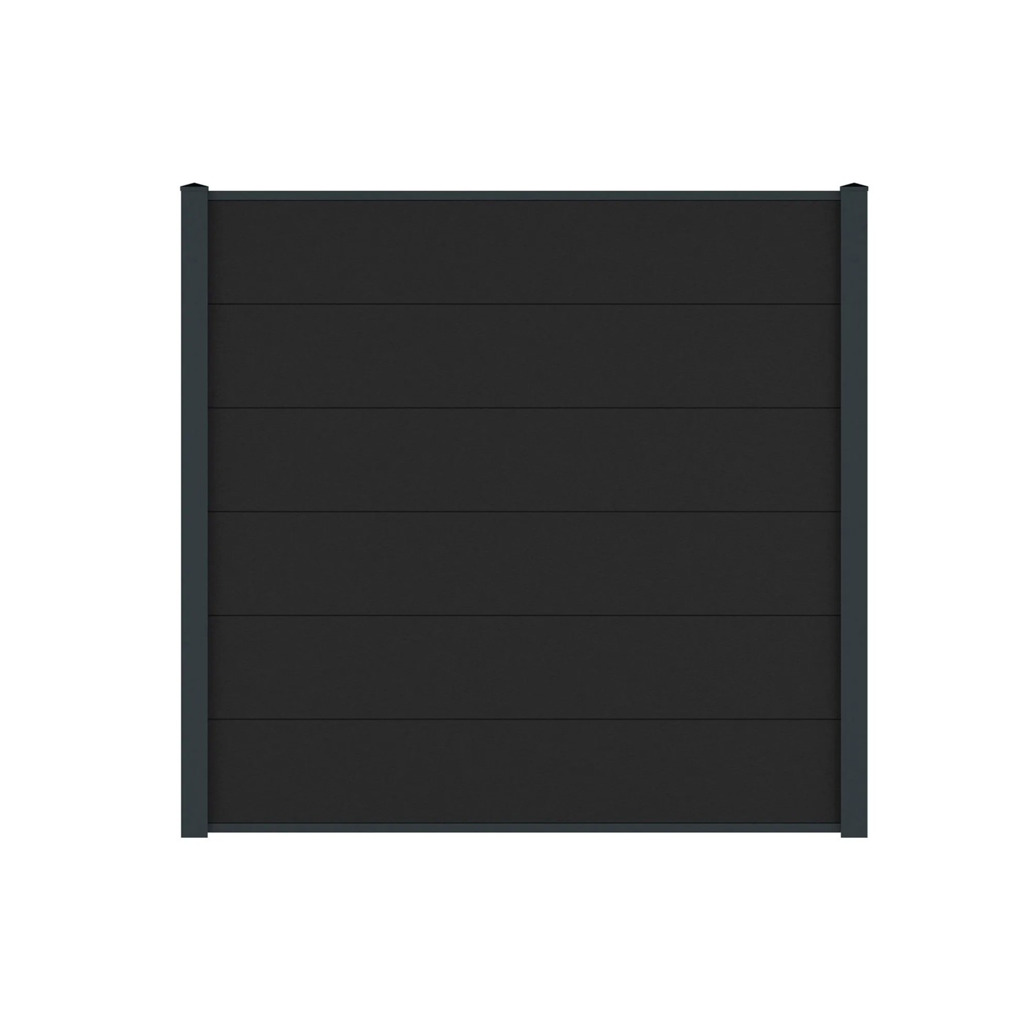 Vidual WPC-Sichtschutzzaun Comp-co 280 zum Aufdübeln 1,8 m x 28,48 m Anthrazit
